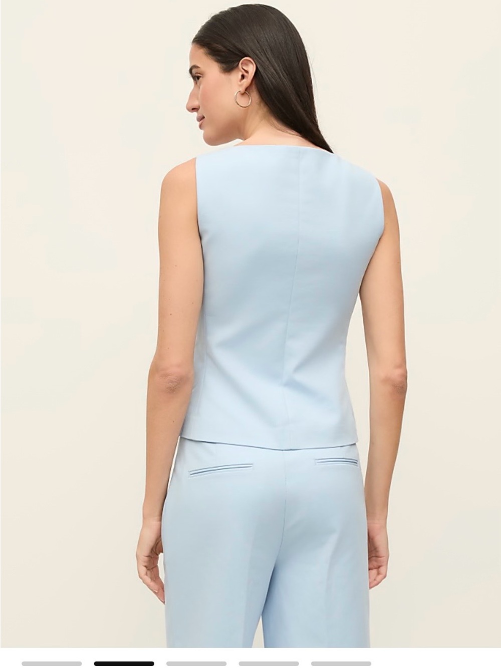 Ann Taylor Light Blue Sleeveless Tailored Top and matching  pants